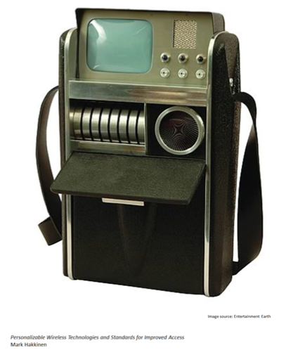 Figure 6: Author Six - Icon/Poster Image Image from entertainment earth, image of a Star Trek Tricorder. Personalizable Wireless Technologies and Standards for Improved Access.